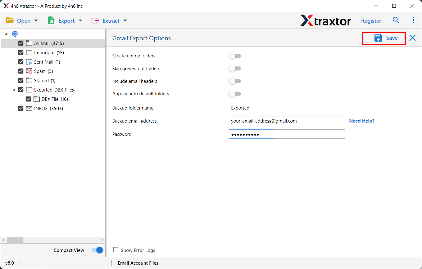 import addresses mailbird