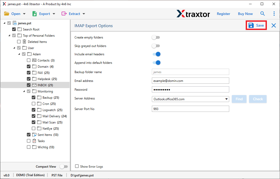 Import PST to Exchange