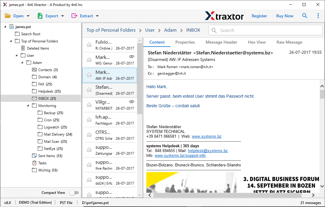 Import PST File to iCloud