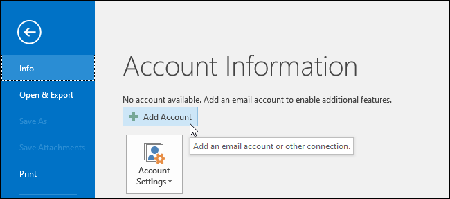 Add your Workspace account in Outlook