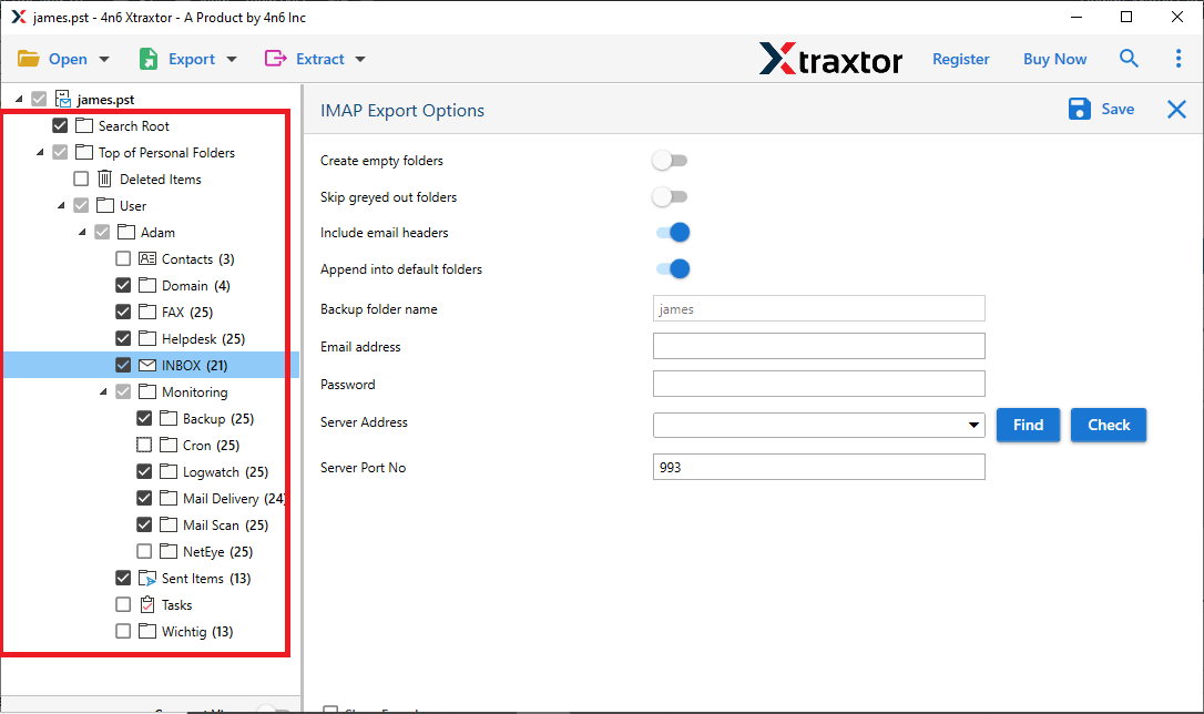 Import PST Emails to Roundcube