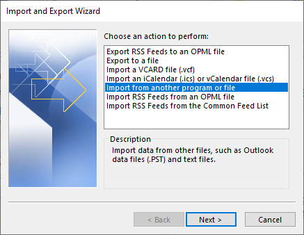 import ost to office 365