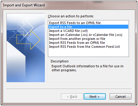 import ost to gmail