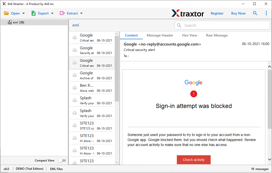 Import EML Files to Roundcube