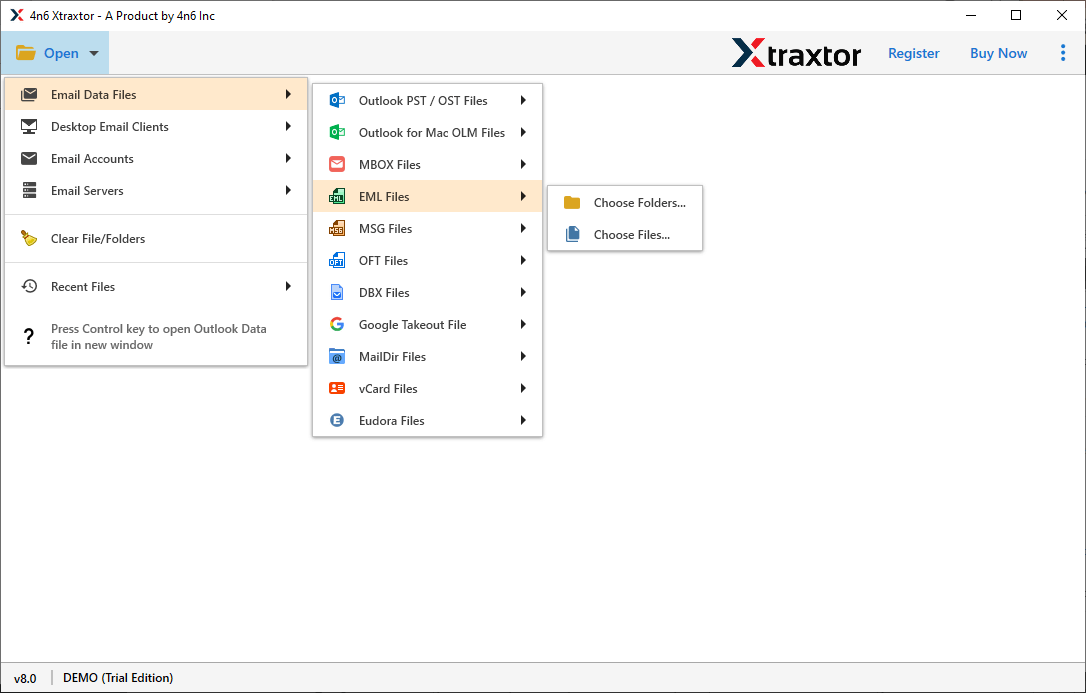 Import EML to Yandex