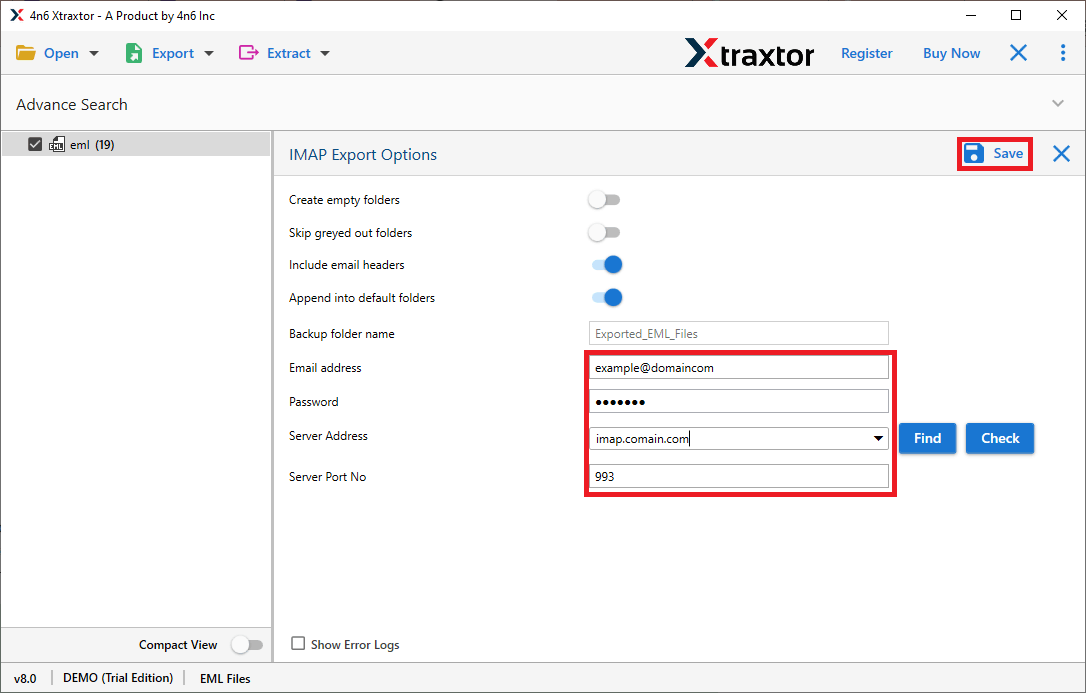 Import EML to Yandex