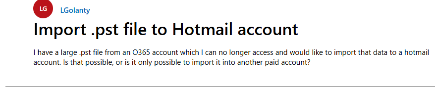 pst to hotmail