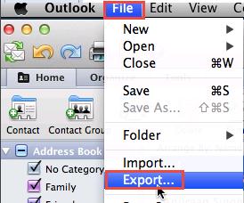 Import OLM contacts to Gmail
