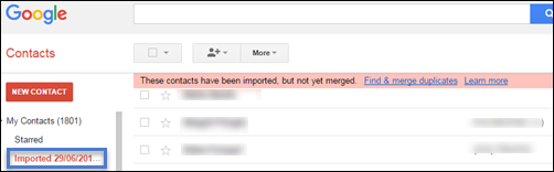 Import contacts From OLM emails to Gmail