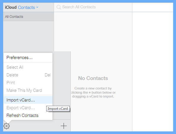 Move Outlook Contacts to iCloud