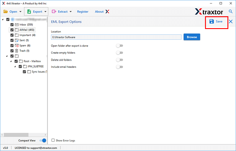 Backup Outlook emails to hard drive