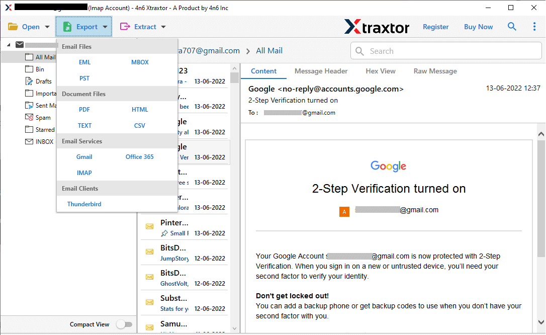 export Videotron Webmail email to hard drive