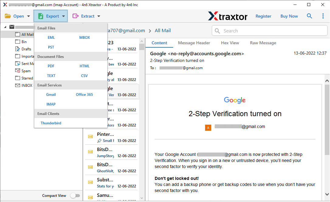 Export Emails from Gmail to TXT 