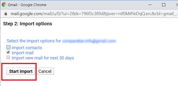 transfer webmail emails to gmail