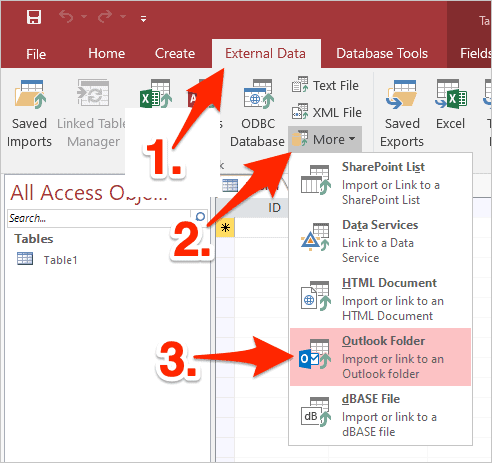 Export Outlook Contacts to Access Database