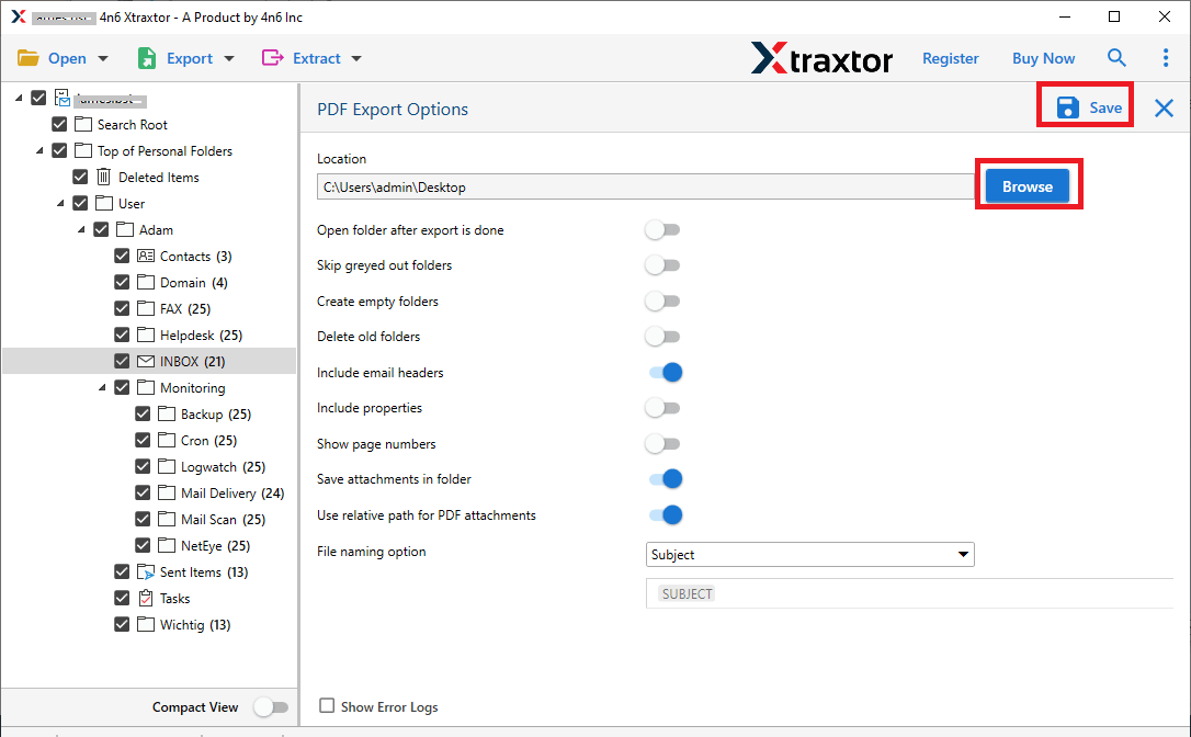 Outlook not exporting all emails