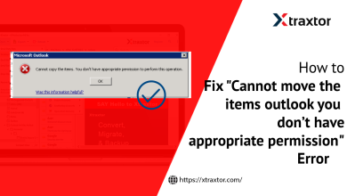Cannot move the items outlook you don’t have appropriate permission