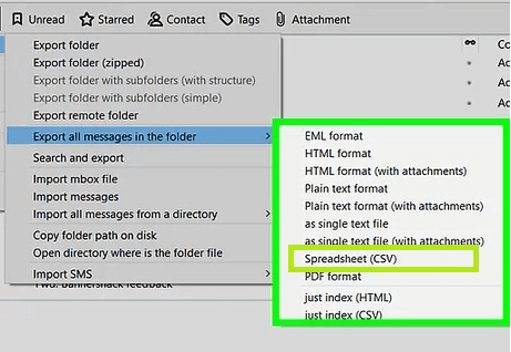 Export Thunderbird Emails to Excel CSV