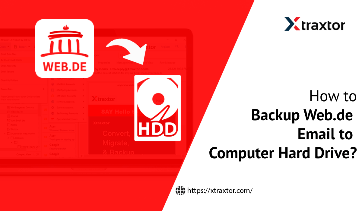 Backup Web.de email to computer hard drive