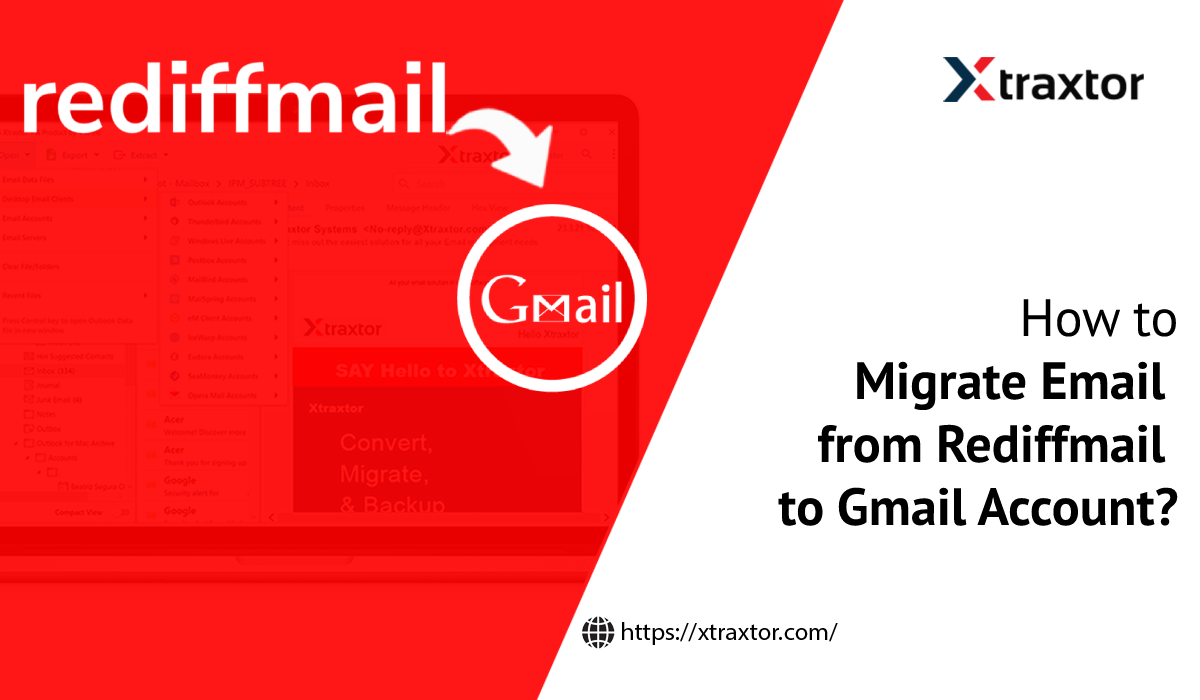Migrate email from Rediffmail to Gmail