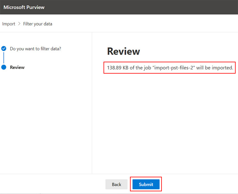 Import PST to shared mailbox office 365