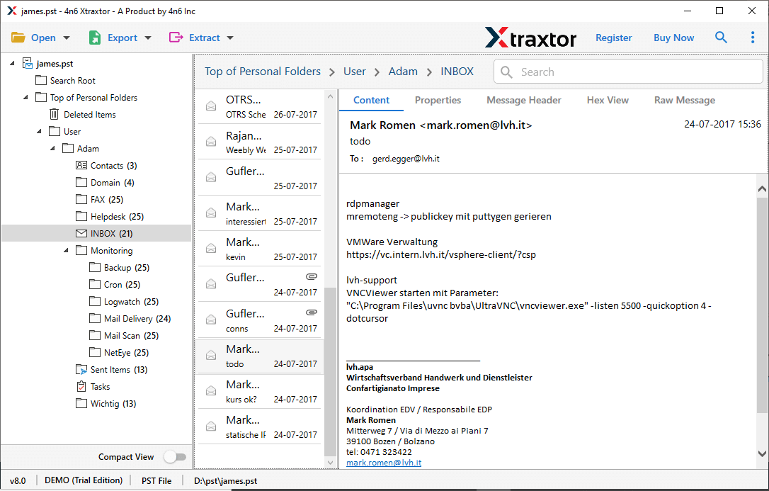 Divide PST file into multiple smaller parts