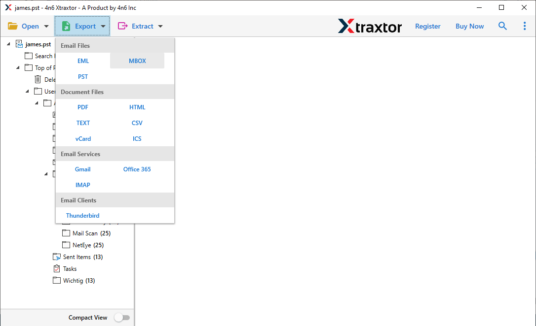 Export Outlook Folders to Desktop