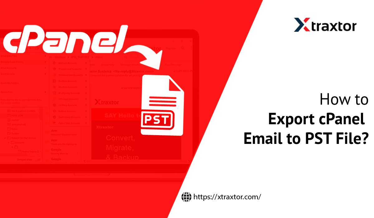 cpanel export email to pst