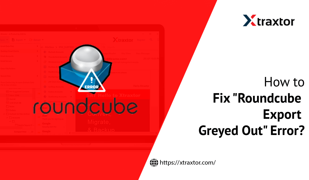 Roundcube Export Greyed Out