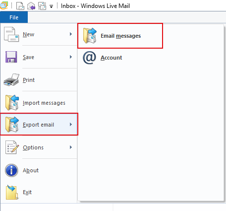 migrate Windows Live Mail to another device