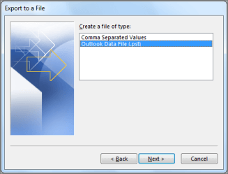 Export Microsoft Exchange Mailbox to PST File