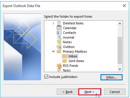 Convert Exchange Mailbox to PST 