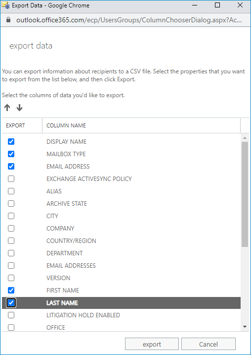 convert Exchange mailbox into CSV file