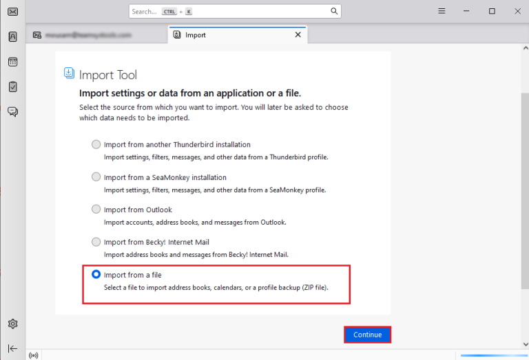 Import MBOX to Thunderbird