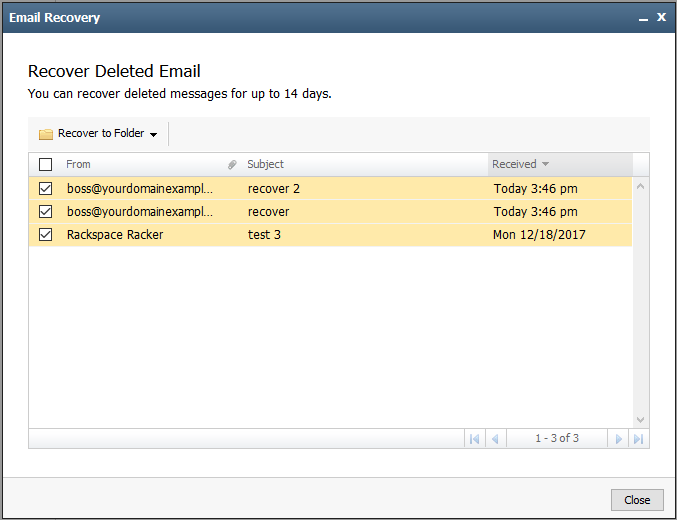 Recover deleted emails after permanent deletion