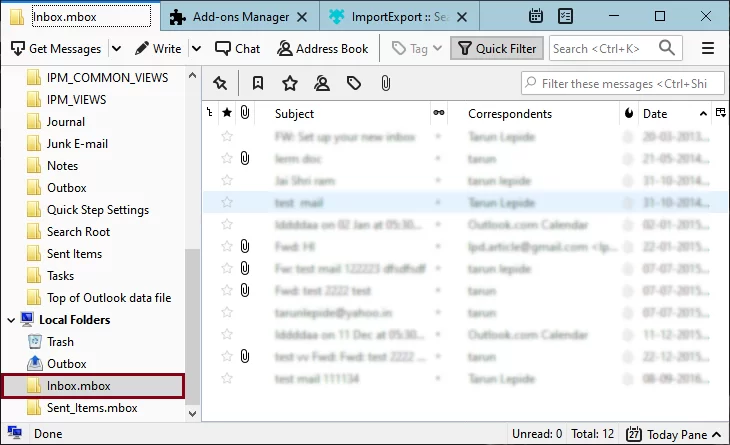import eudora pro emails and folders into mailbird