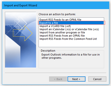 Extract journal entries from outlook to csv