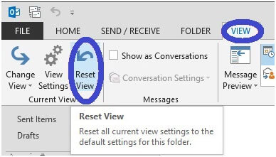 Outlook inbox showing unread message