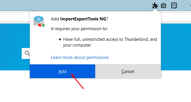 import google takeout into thunderbird