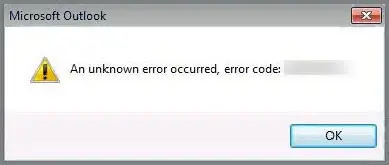 unknown error during exporting pst file