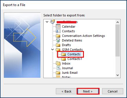 extract contacts from ost file