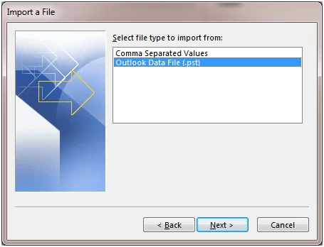 export outlook ost file to pst