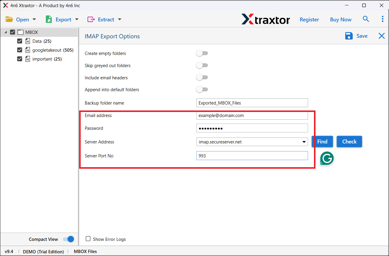 import mbox to godaddy