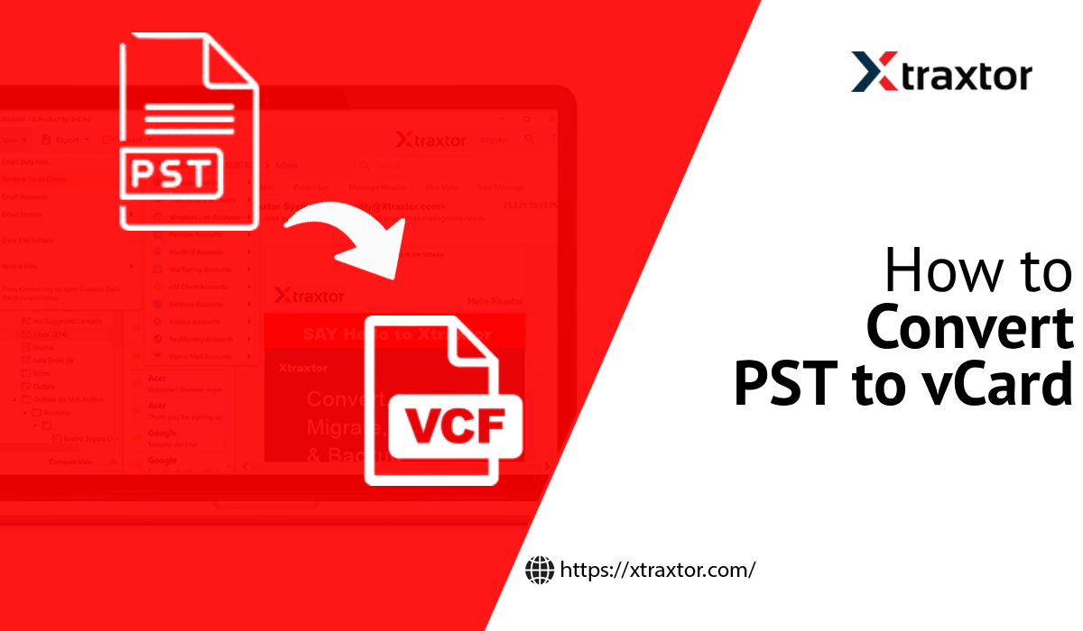 convert pst to vcard