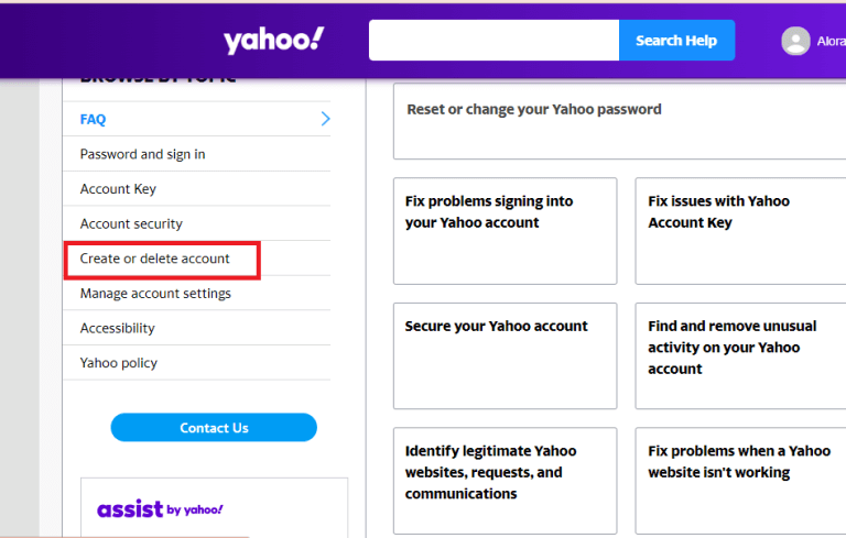 terminate yahoo email account permanently