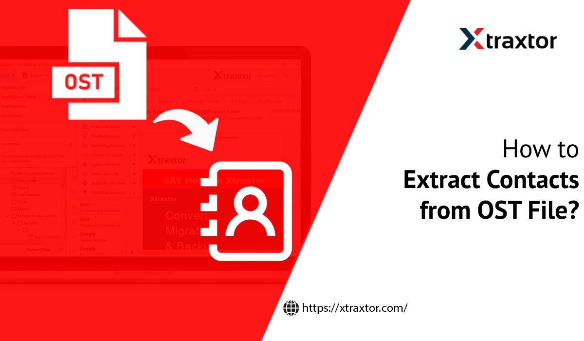 export contacts from ost file