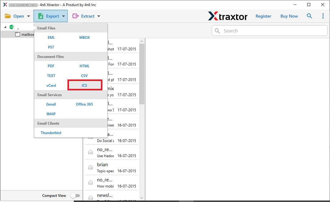 export calendar from ost file