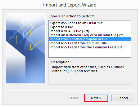 export pst file into csv