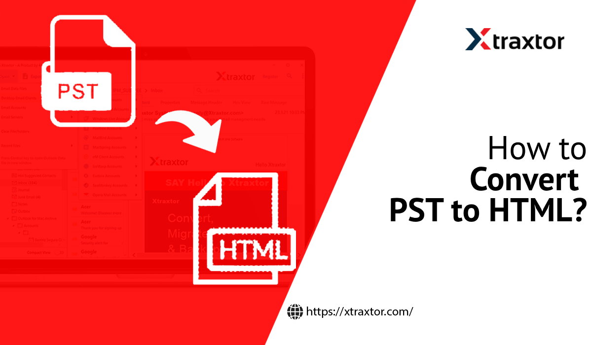 convert PST to HTML