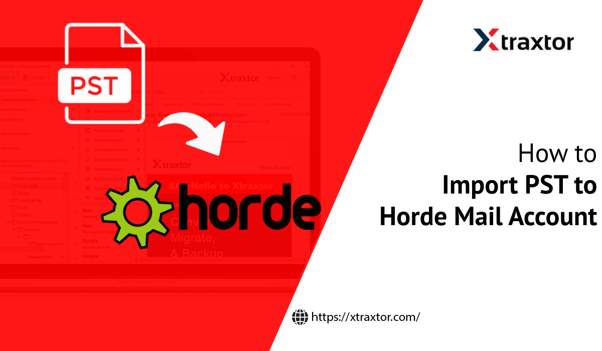 Import PST to Horde Mail Account
